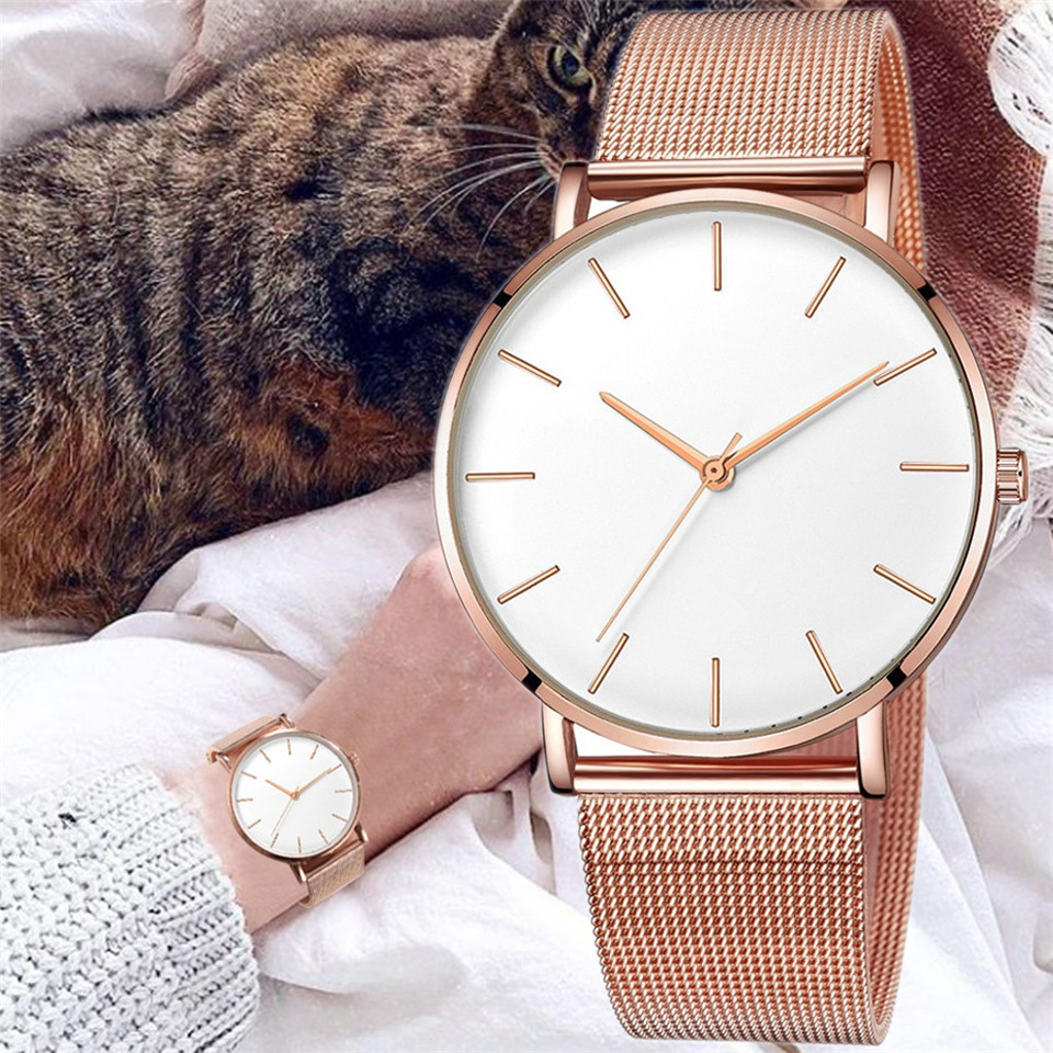 Luxury Watch Female - Luxe Eenvoudige Horloges Voor Dames Roestvrij