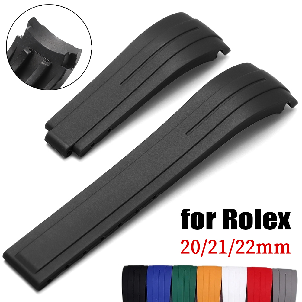 Luxury Watch With Rubber Strap - 20mm 21mm 22mm rubberen horlogeband voor
