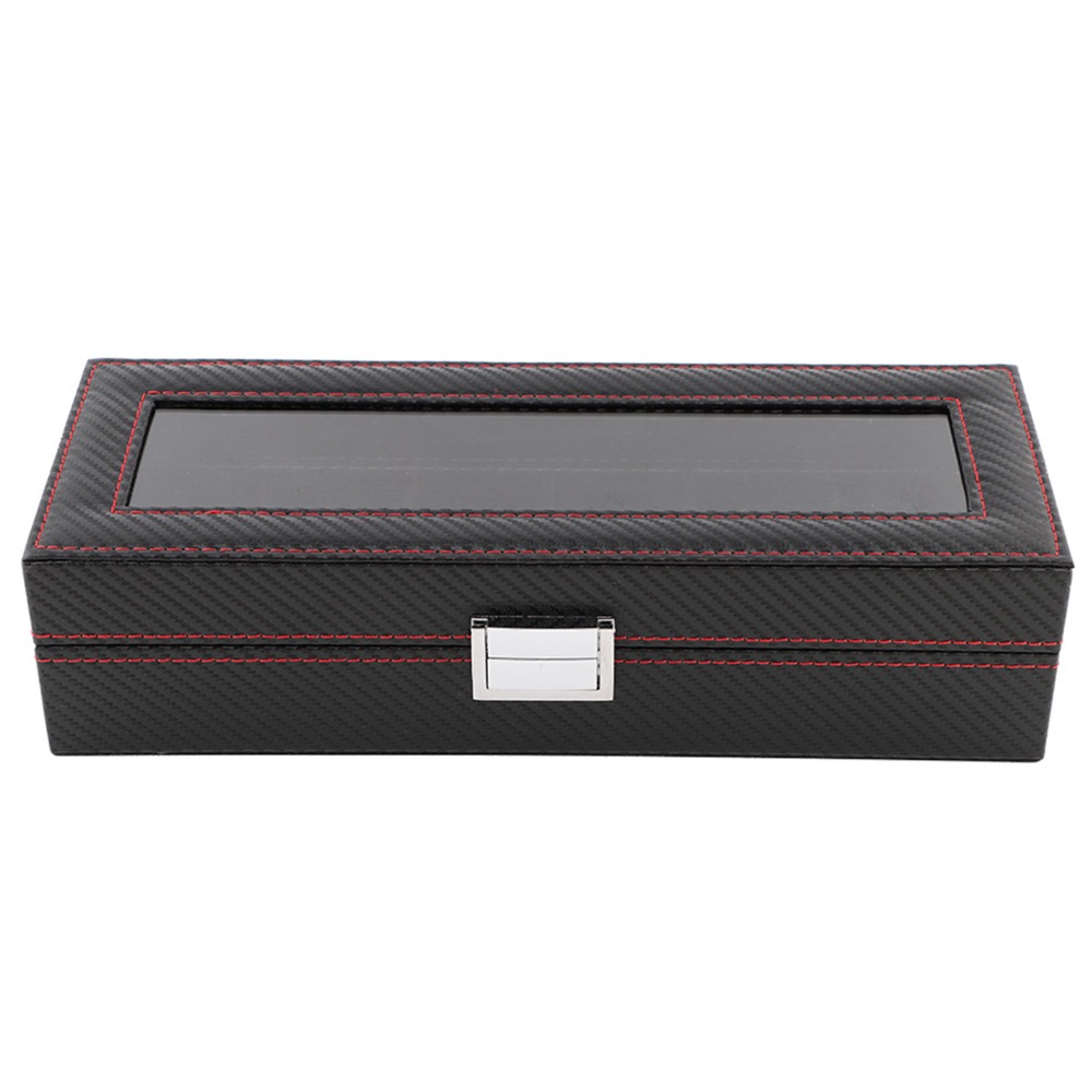 Luxury Watch Packaging Box - Stofdichte horlogedoos van koolstofvezel, 6 slots,