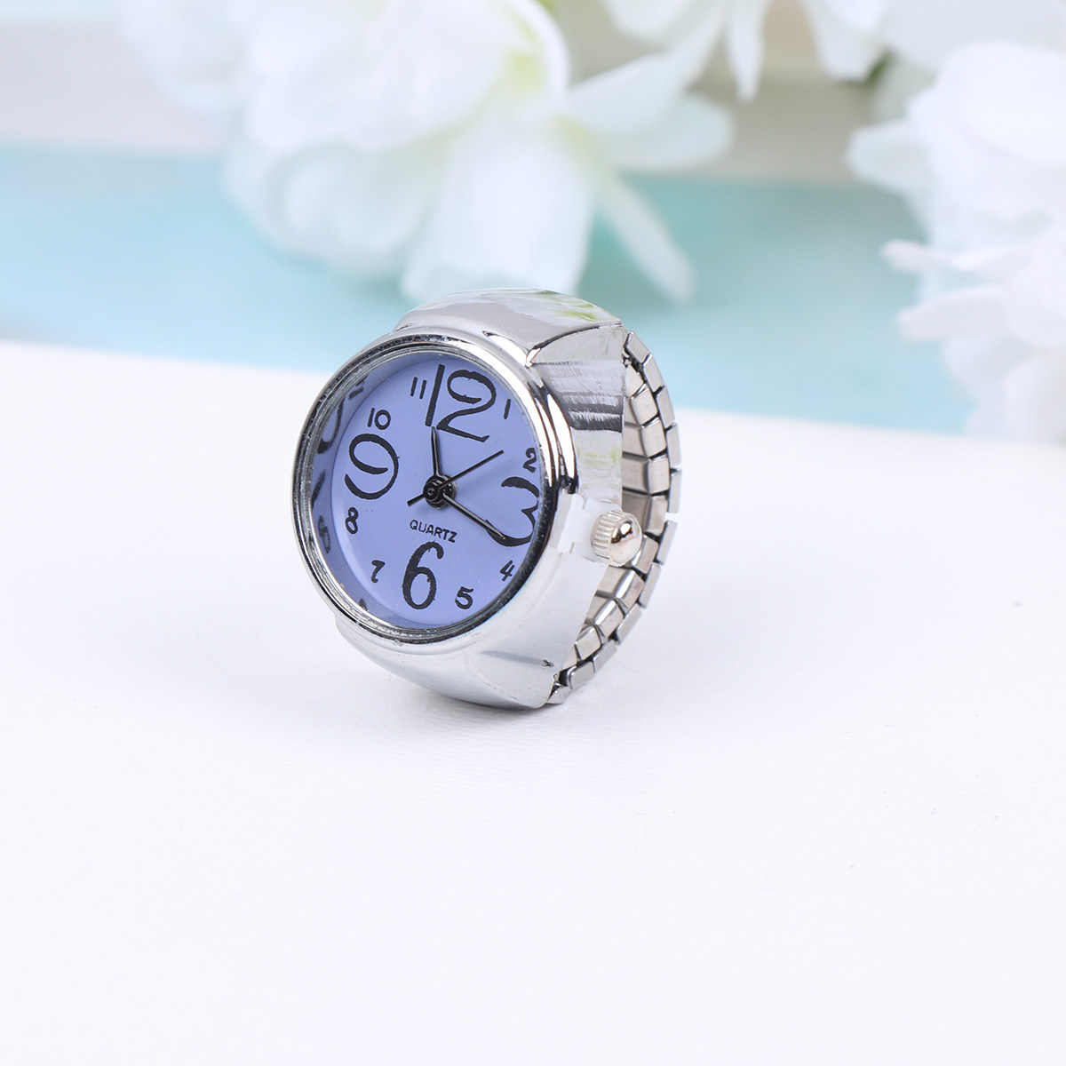 Luxury Watch White - 2 stuks ringhorloge voor dames en
