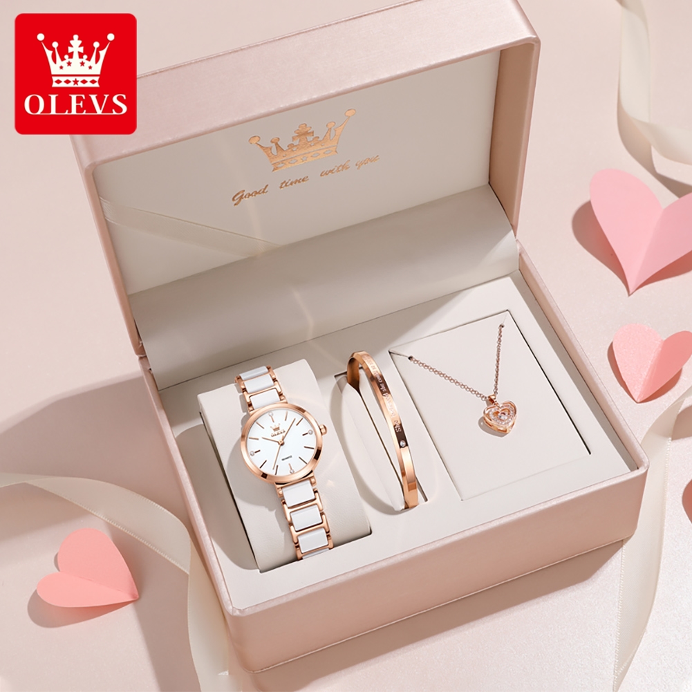 Luxury Watch Packaging Box - OLEVS Dameshorloge 5877 Luxe Elegant Quartz