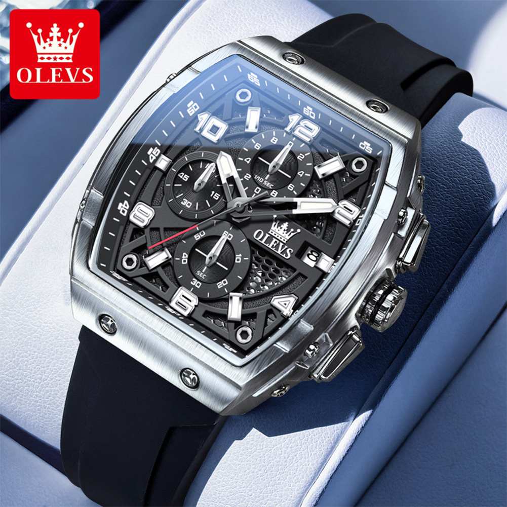 Luxury Watch Magazine - OLEVS Herenhorloges 2976, luxe mode Tonneau