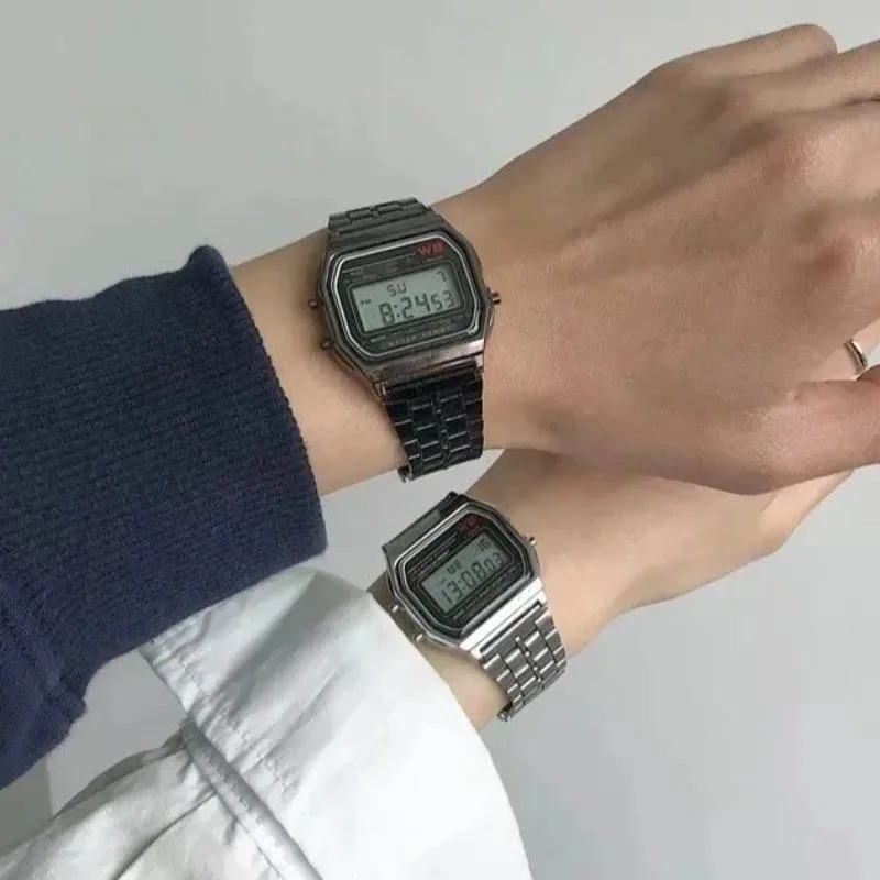 Luxury Watch Uk - Luxe F91W stalen band horloges LED