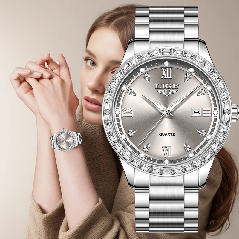 Luxury Watch Safe - LIGE Quartz Polshorloge 2026 Luxe Dameshorloge