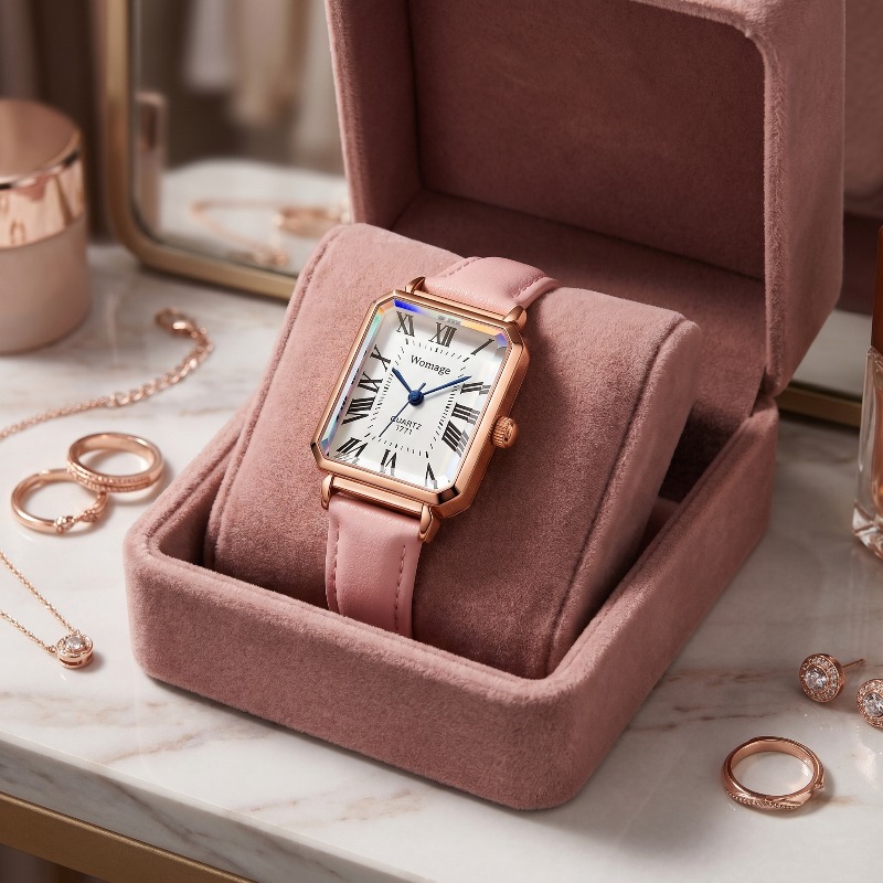 Luxury Watch Female - Mode rechthoekige quartzhorloges voor dames Luxe