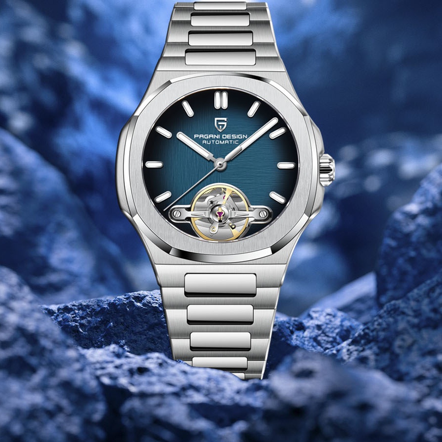 Diver Watch 300M - PAGANI DESIGN Nieuwe Mechanische Hollow-Out Tourbillon