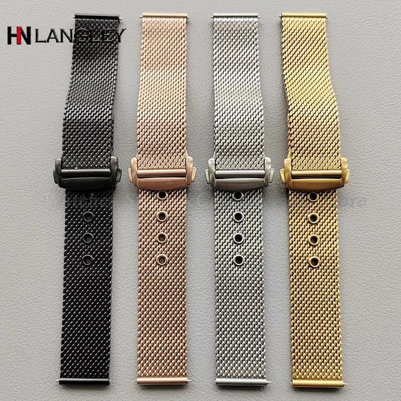 Omega Watch Seamaster - 20mm 22mm Mesh Milanese Horlogeband voor