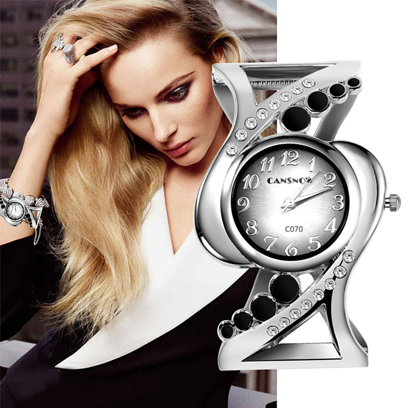 Luxury Watch Female - Vrouwen Bangle Horloge Crystal Luxe Dames