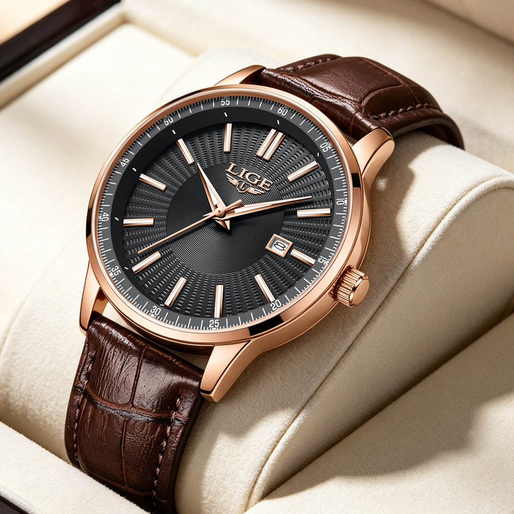 Luxury Watch Magazine - LIGE Topmerk Luxe Herenhorloges Zakelijk Lederen
