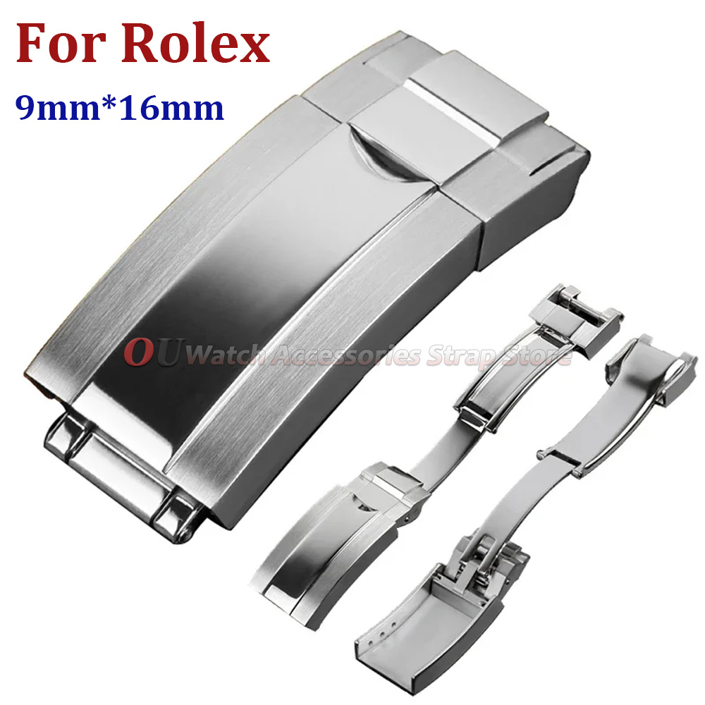 Luxury Watch Uk - 9mmx16mm roestvrijstalen vouwsluiting voor Rolex Submariner