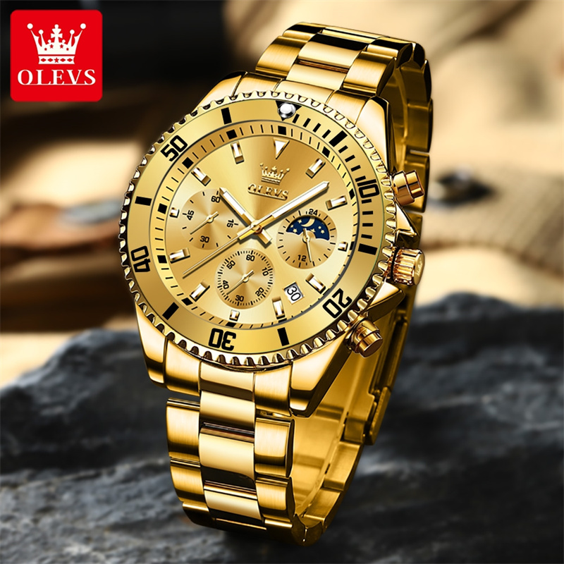 Olevs Horloge Heren Topmerk Lu - Luxury Watch Magazine recensie en prijs