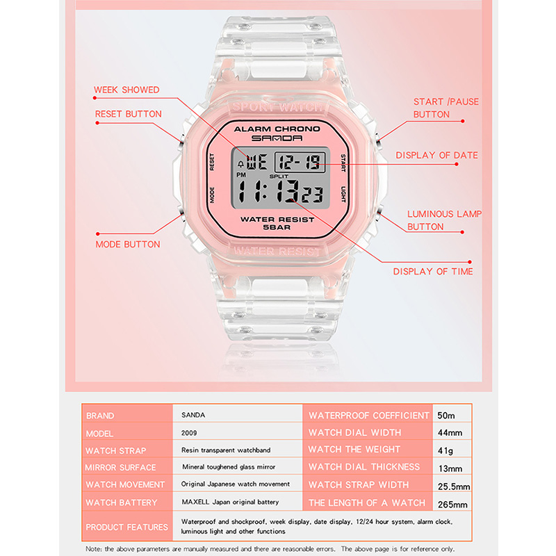 Sanda White Fashion Sport Horl - Luxury Watch White recensie en prijs