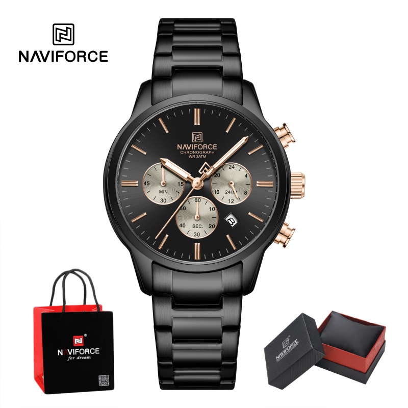 NAVIFORCE Heren Quartz Chronog - Luxury Watch Gift Box recensie en prijs