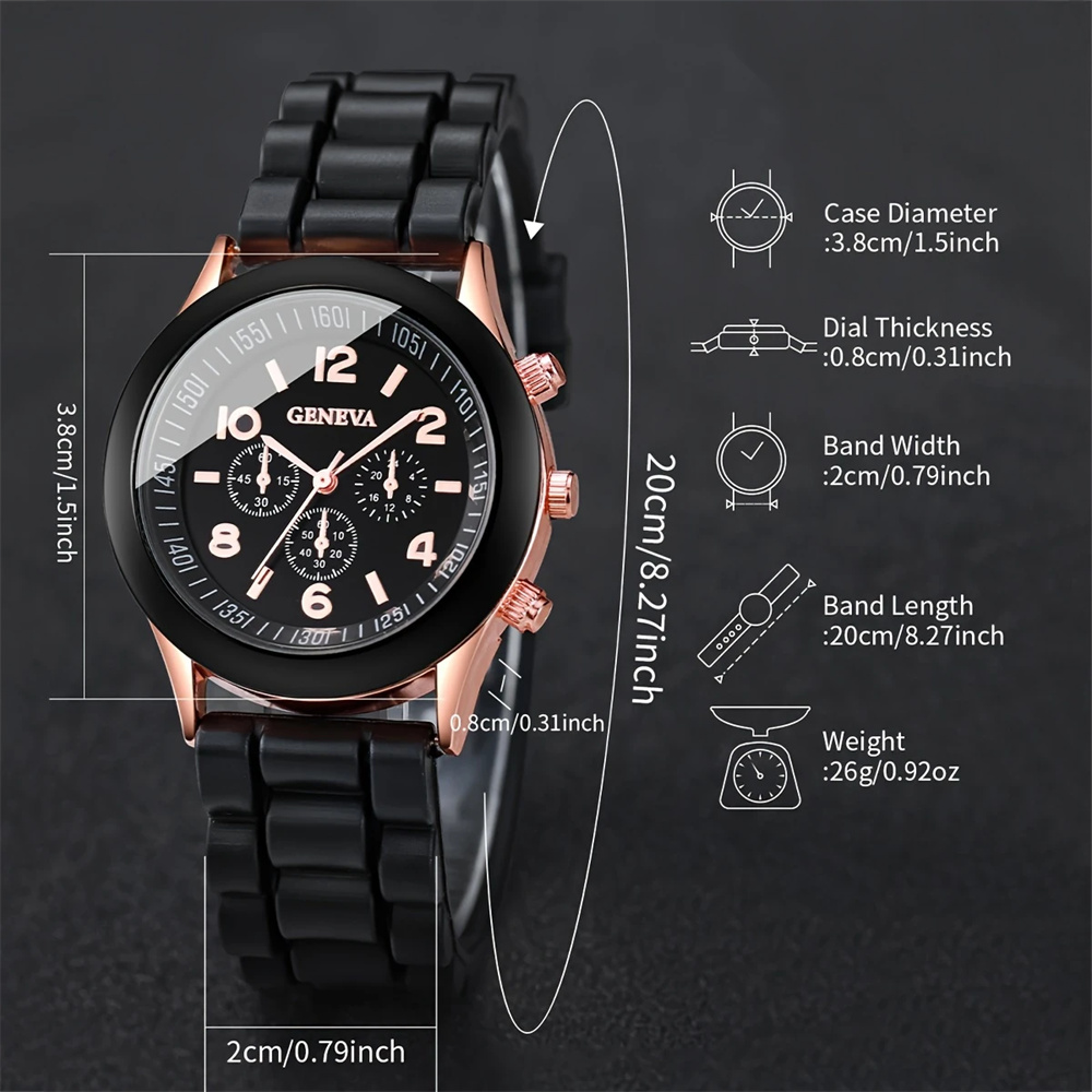 2 stuks luxe dameshorloge set  - Luxury Watch With Rubber Strap recensie en prijs
