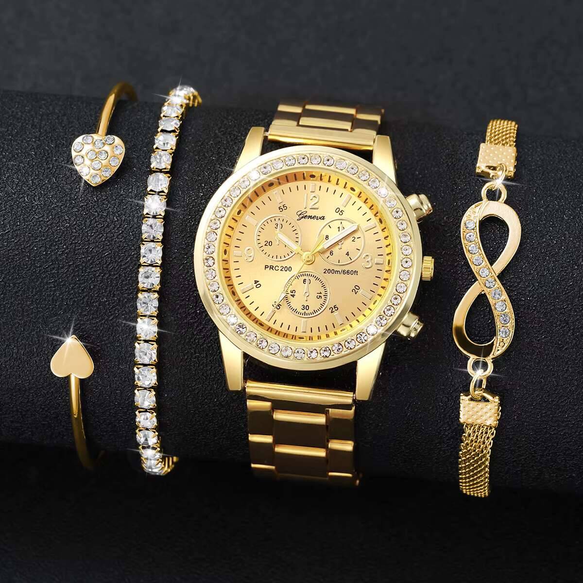 4 stks/set luxe strass damesho - Luxury Watch Packaging Box recensie en prijs