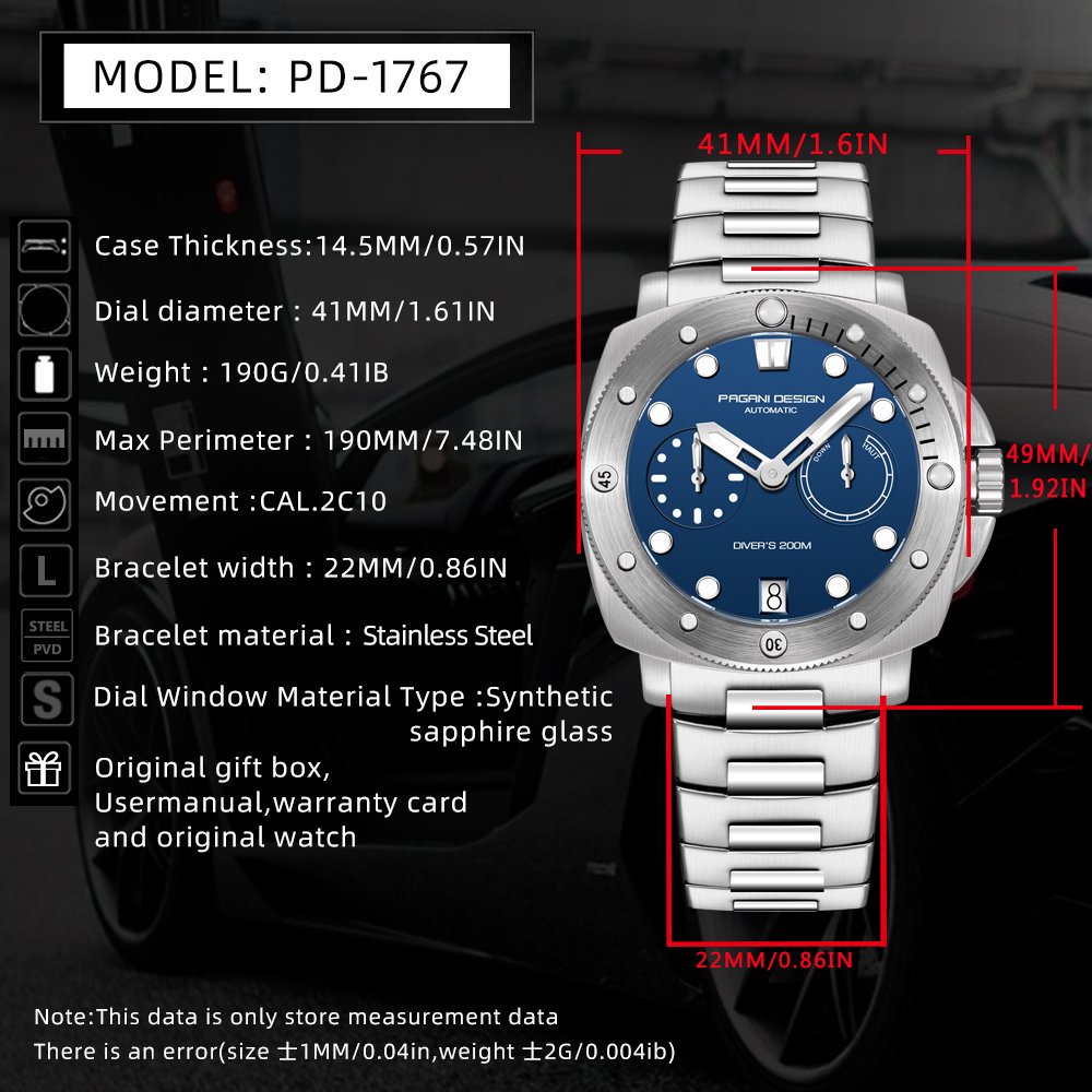 PAGANI DESIGN Topmerk Heren Au - Luxury Watch Gift Box recensie en prijs