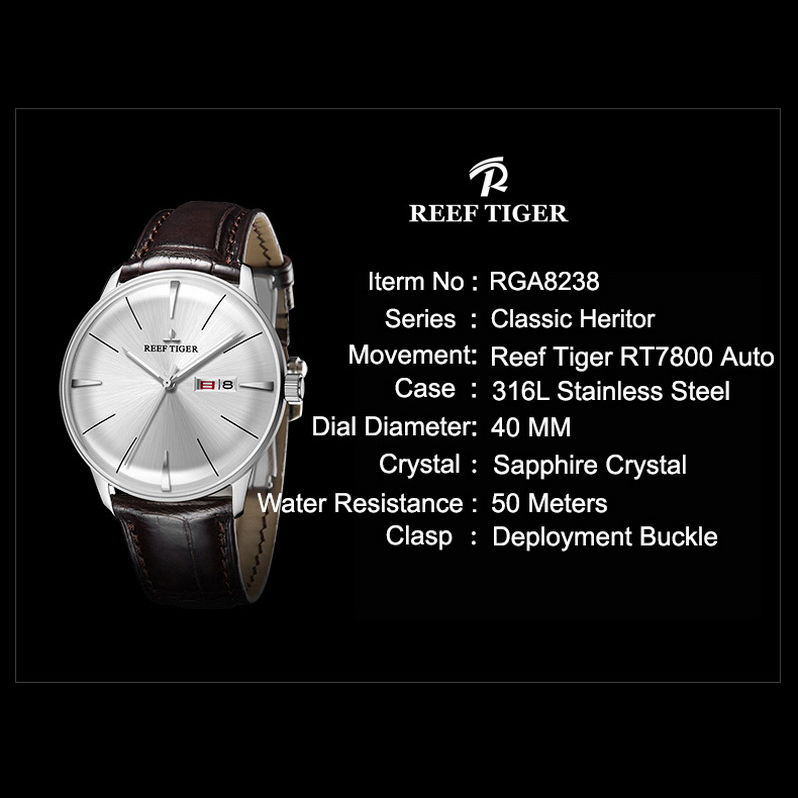 Reef Tiger Luxe Mannen Horloge - Luxury Watch With Rubber Strap recensie en prijs