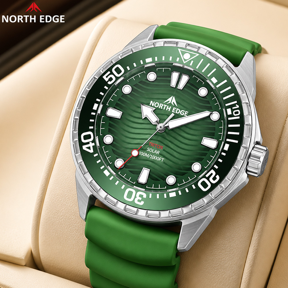 NORTH EDGE TRITON Solar Dive W - Diver Watch 300M recensie en prijs