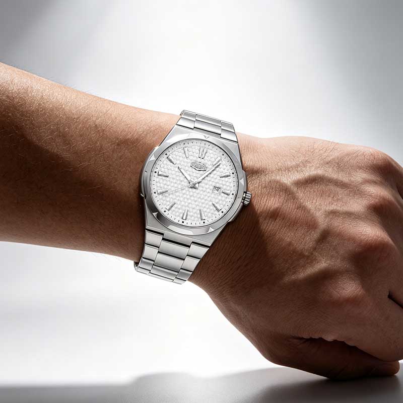 HEROFORCE Zilver Wit Heren Pol - Luxury Watch White recensie en prijs