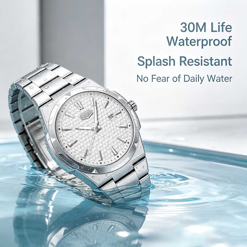 HEROFORCE Zilver Wit Heren Pol - Luxury Watch White recensie en prijs