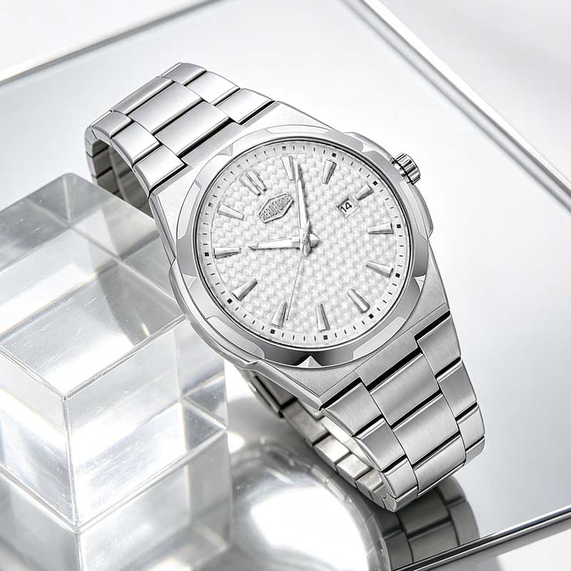 HEROFORCE Zilver Wit Heren Pol - Luxury Watch White recensie en prijs